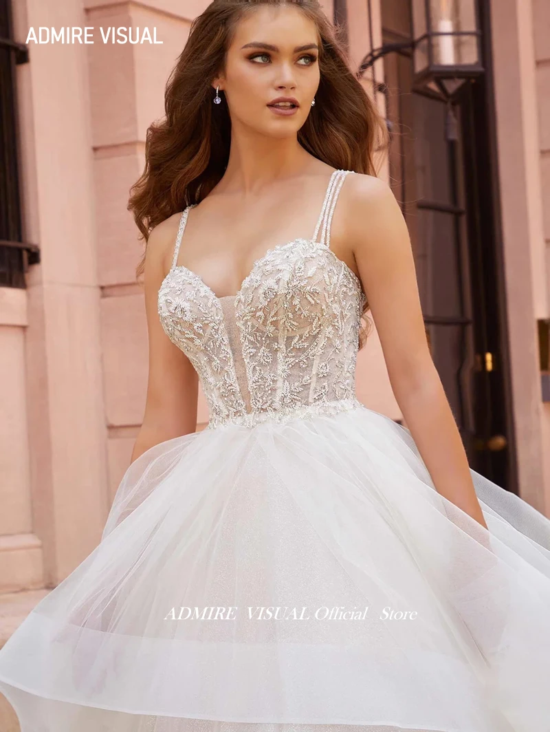 Newest Wedding Dress A-Line For Bride Sweetheart Neckline Sleeveless Chapel Train Custom Made Plus Sizes Vestidos De Novias