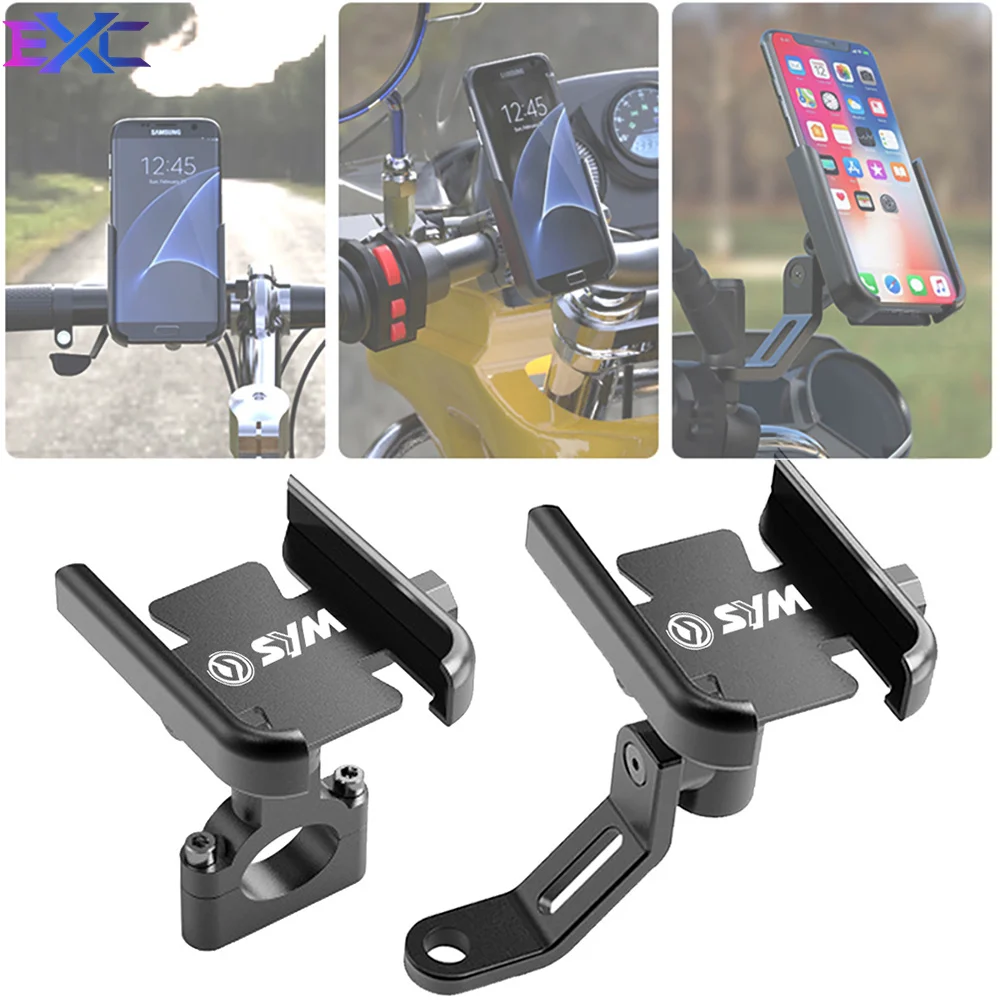 

For SYM MAXSYM TL500 TL400 GTS300 DRG150,158 FNX125 Motorcycle Aluminum Bicycle Mobile Phone Holder Handlebar GPS Stand Bracket