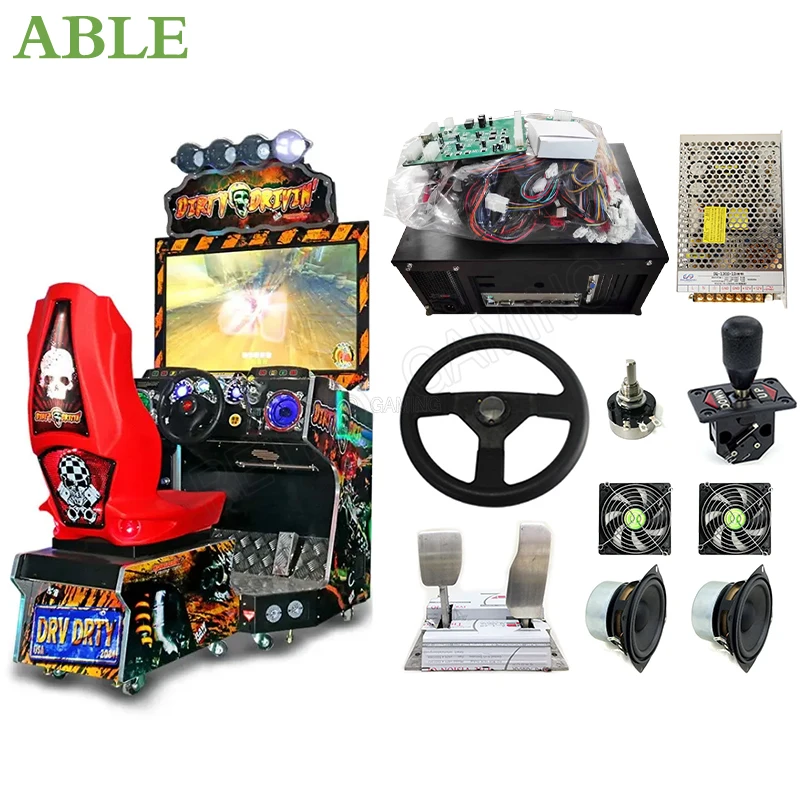 

Dirty Drivin Arcade Game Machine DIY Full Kit Coin Operated Video Driving Simulator Car Racing Game Arcade Kit