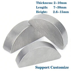 2-50Pcs M2 M2.5 M3 M4 M5 M6 M8 M10 A3 Woodruff Keys Carbon Steel Metal Flat Semi-circular Half-Moon Bond Key Support Customize