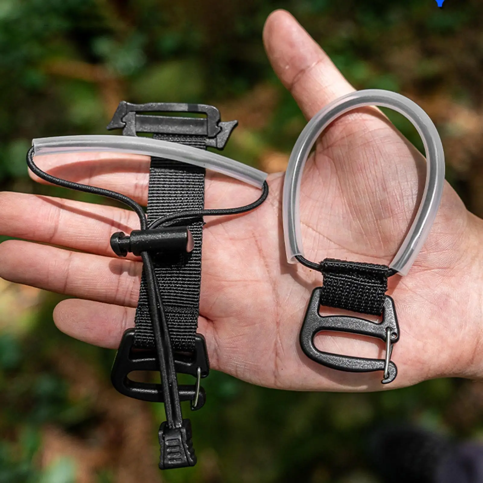 Backpack Walking Stick Holder Hands Free Elastic Holder Hiking Pole Fixing Lanyard for Travel Trail Camping Outdoor Backpacking