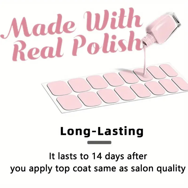 8 ورقة مسمار كامل التفاف شرائط طلاء الأظافر الوردي مسمار بريق ذاتية اللصق هلام مسمار ملصق المرأة الذاتي مستلزمات الأظافر مجموعة أدوات مانيكير #4