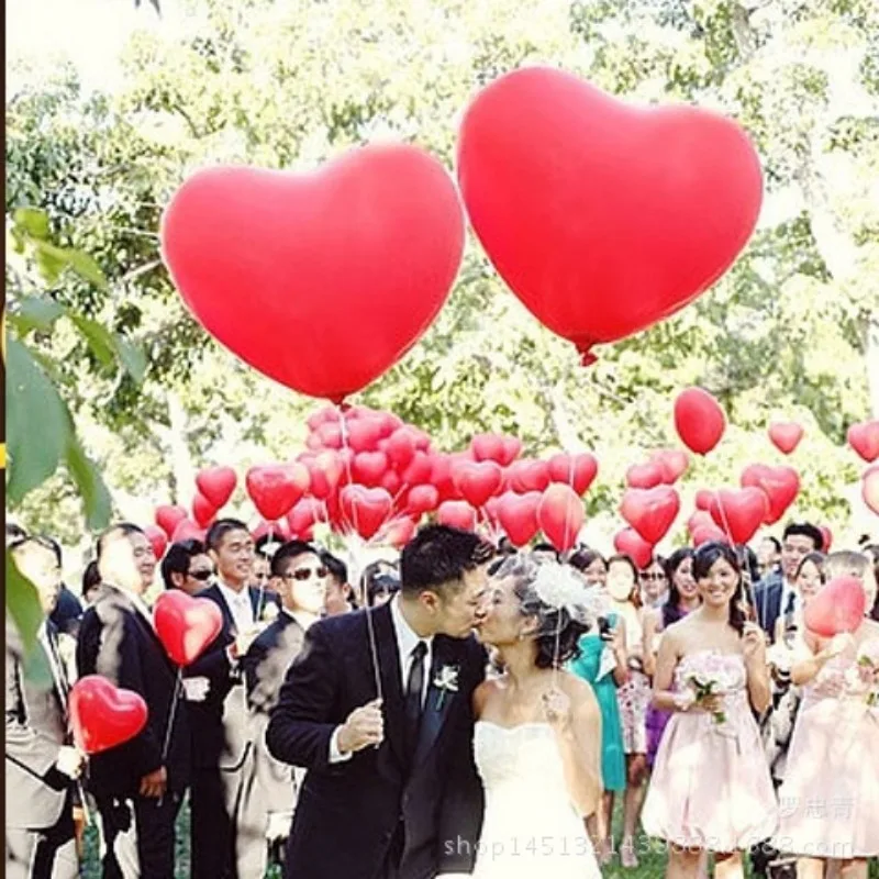 

1pc 36 Inch 23g Heart-shaped Latex Balloon Love Lift-off Big Balloon Wedding Valentine's Day Party Decoration Large Event Layout