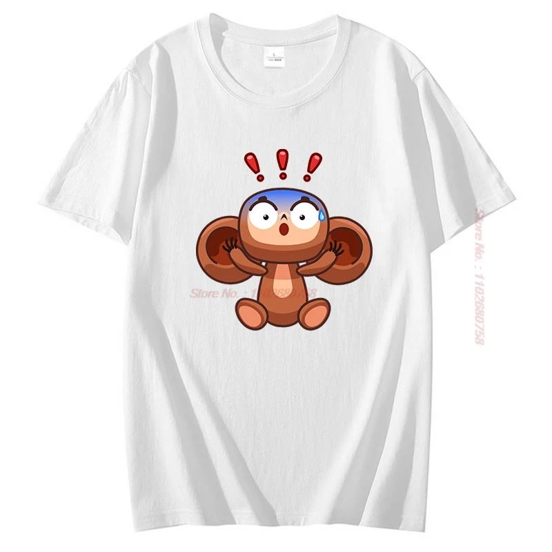 Shock T Shirt For Men Cheburashka O Neck Tops Cotton T Shirt Humor High Quality Summer Short Sleeve T-Shirts Men's Clothing