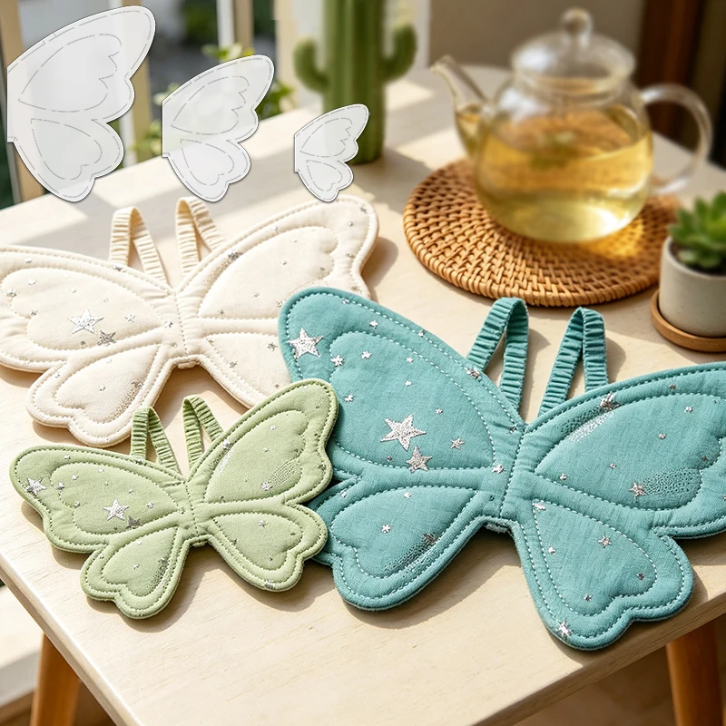 YOMDID 3pcs Wearable Beautiful Butterfly Wing Pattern Quilting Stencils For Multi-Purpose Cutting Tools & Sewing Accessories