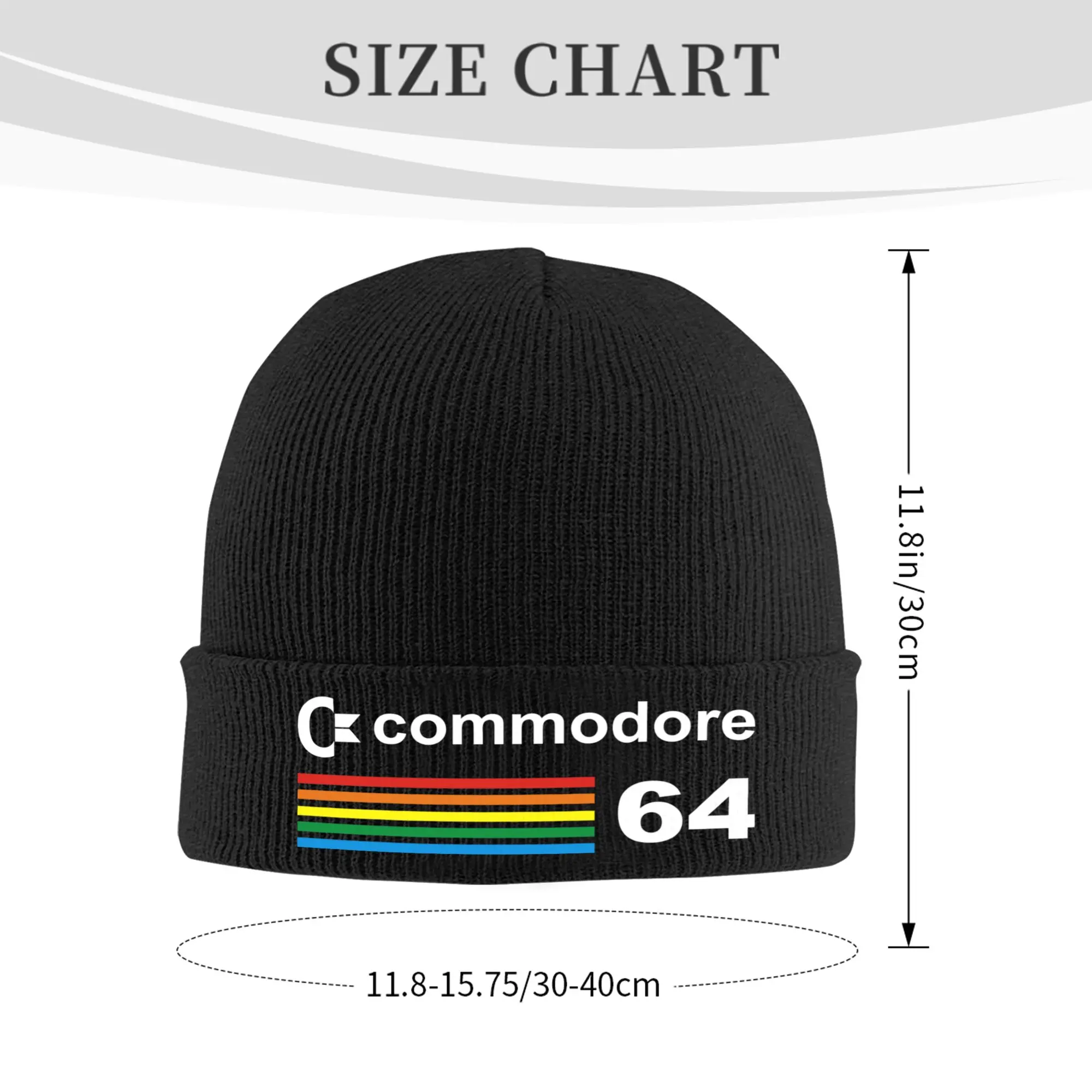 Custom Commodore C64 Game Bonnet Hats  Fashion Knit Hat For Women Men Autumn Winter Warm Computer Geek Skullies Beanies Caps