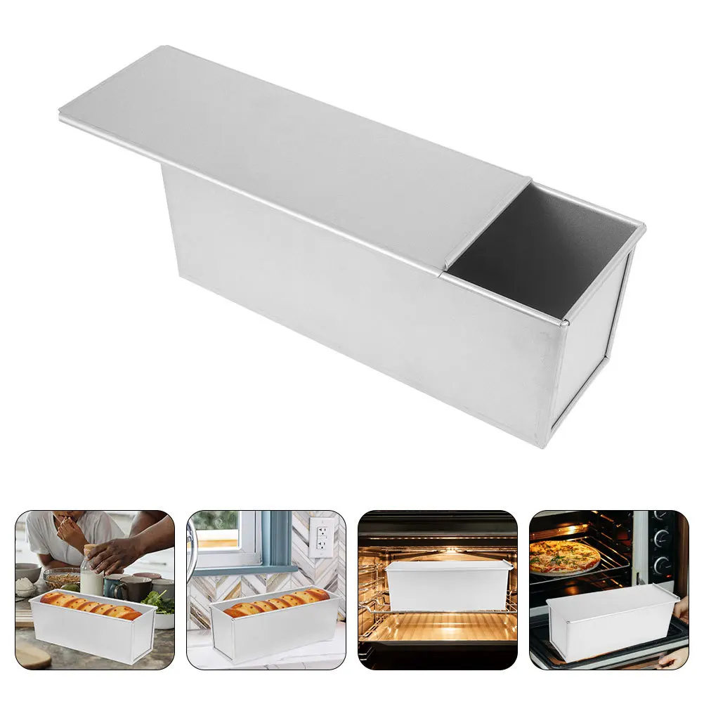 

Aluminum Alloy Toast Mold with Slide Cover Non-Stick Bread Pan for Baking Loaf Cake Sandwich Bread Homemade Toast