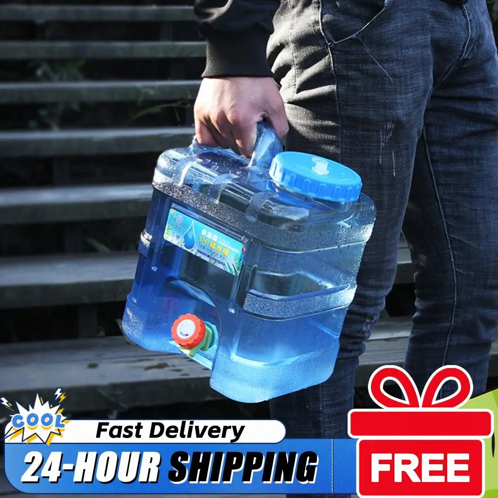 

Портативный резервуар для воды с краном, 7.5л, 10л, 15л, пищевой поликарбонат, контейнер для хранения для кемпинга, поездок на автомобиле, пикников, аварийных ситуаций