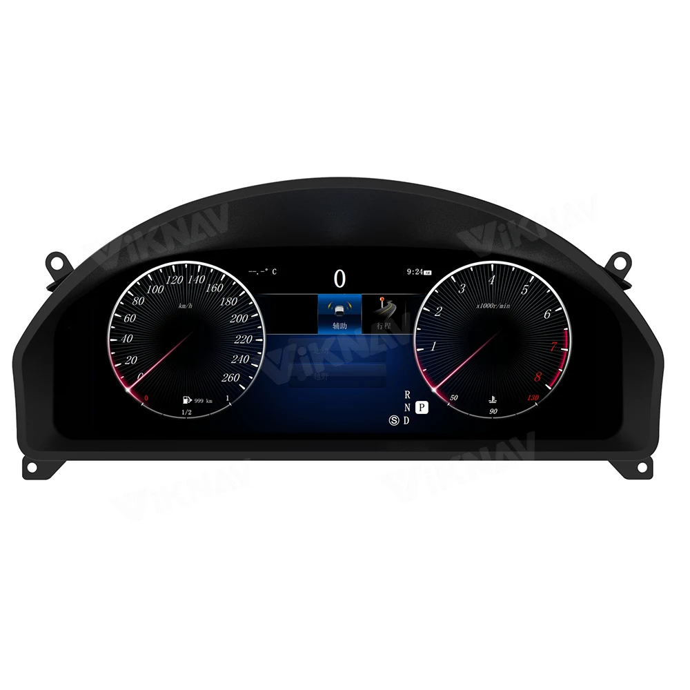 

Viknav 12.3 Inch Digital Dashboard Gauge Cluster for Mercedes Benz C-Class W204 2008-2011 Linux System Original Car Speed Meter