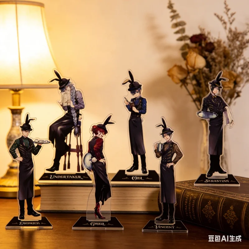 15CM Anime Black Butler Character Acrylic Stand Model Undertaker/Ciel/Sebastian Figure Cosplay Prop Decor Accessories Toy Gift