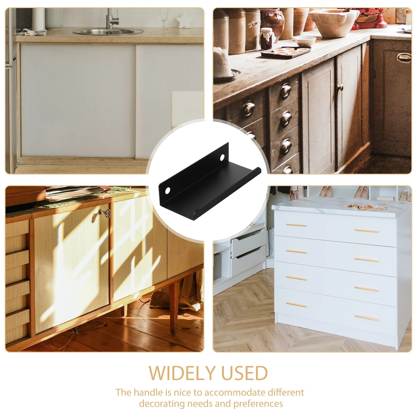 

Invisible Handle Drawer Cabinet Door Handle Modern Cabinet Pulls Durable Aluminum Alloy Easy Installation Stylish