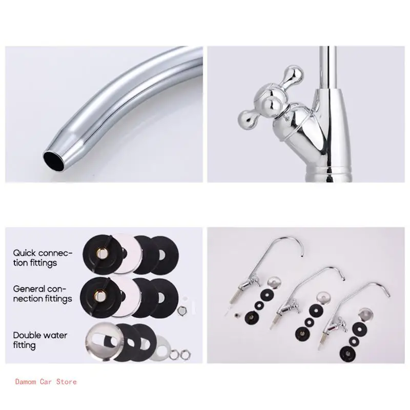 Stainless Steel Drinking Water Faucet 1/4-in Tube Faucet Tap Single Hole Faucet