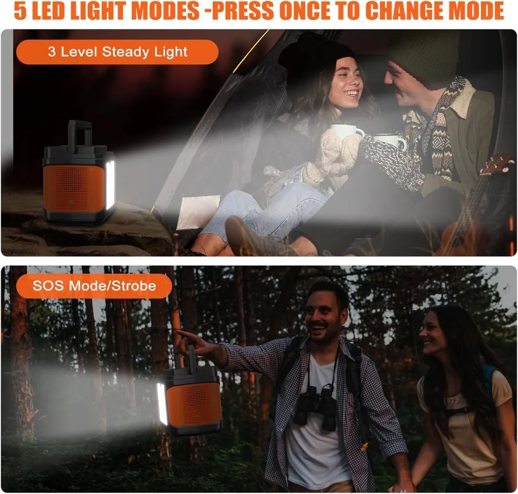 400W,296Wh Outdoor Solar Generator Backup Ternary Battery Pure Sine Wave Power Pack with AC/DC Outlet,for Home, Camping, RV