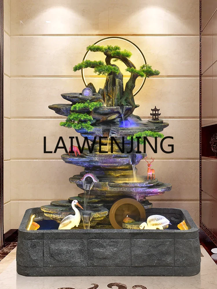 Large rockery flowing water ornament creative floor fish pond landscape garden Chinese style lucky decoration