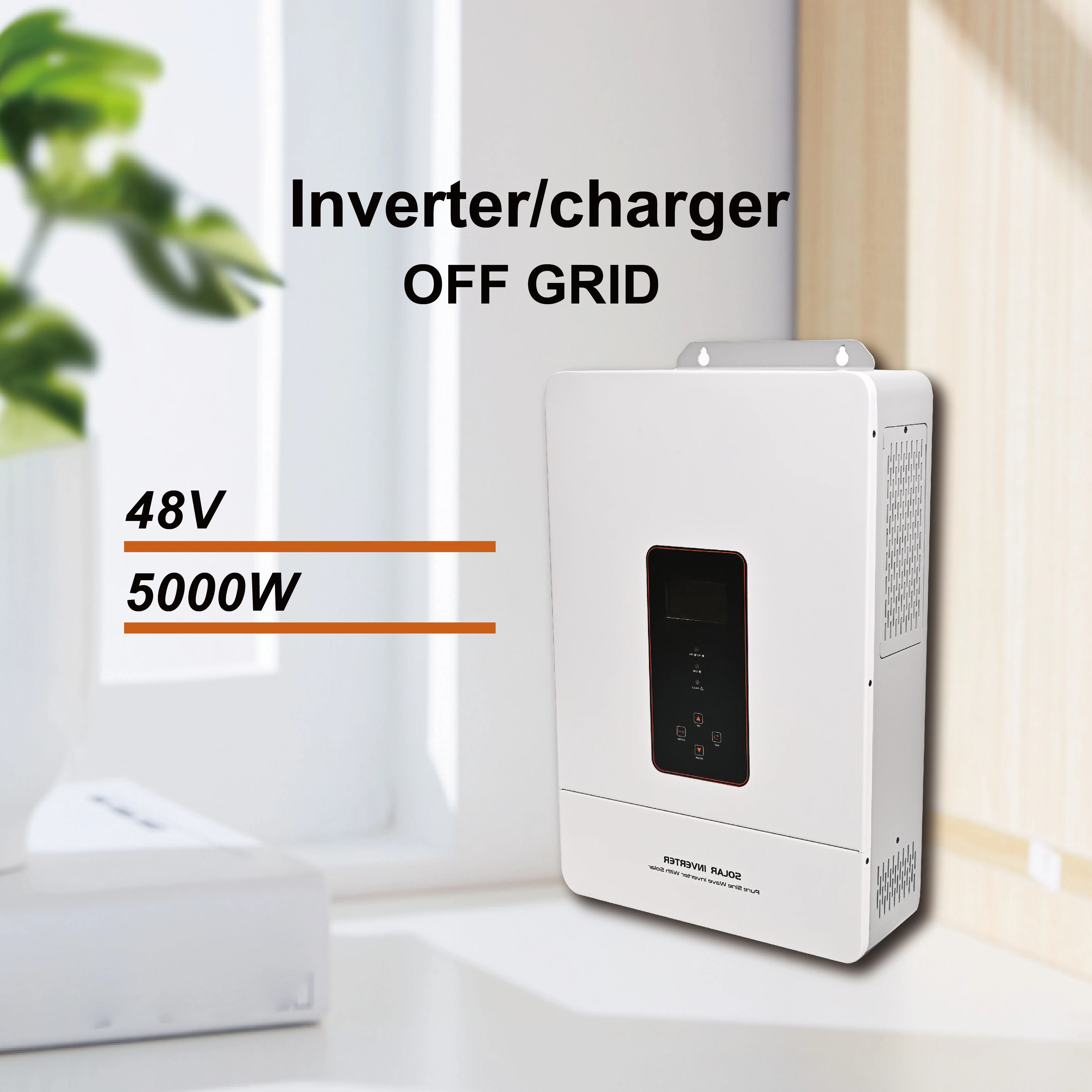 48 فولت 5000 واط 208/220/230/240Vac 50 هرتز/60 هرتز موجة جيبية نقية Mppt انقطاع التيار الكهربائي الشبكة الشمسية العاكس شاحن العاكس