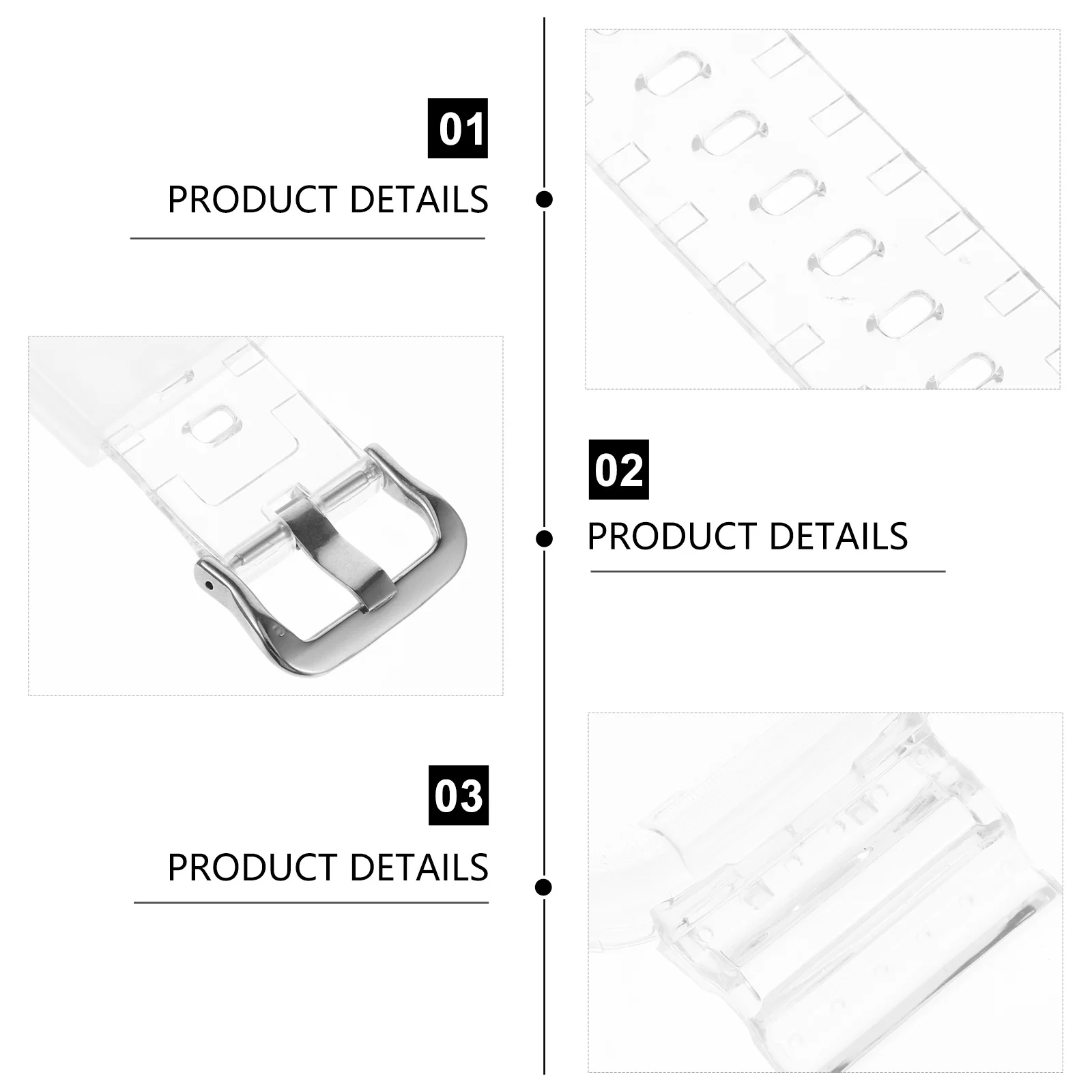 

Transparent Watch Strap Sports Wristband Replacement Band For Men Women One Piece Durable Unisex Stylish Accessory Phone