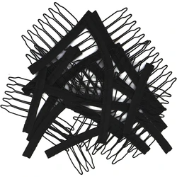 50Pcs Wig Combs To Secure Wig 4-7Teeth Wig Comb Wig Clips With Cloth For Making Wig Caps Steel Material Clips Combs