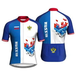 Russia Pro Cycling Wear, Short Sleeve Sweater, Road Bike Clothes, Downhill Top, Cycling Jersey, Bicycle Jersey, Cooling Jacket