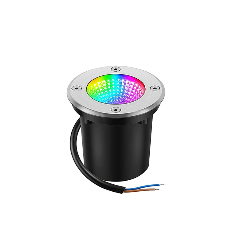 Rgb Waterdicht Ip67 Ondergronds Licht 10W Vloerlamp Buitenlandschapsverlichting Tuinpad Binnenplaats Trappen Begraven Licht Dc 12V