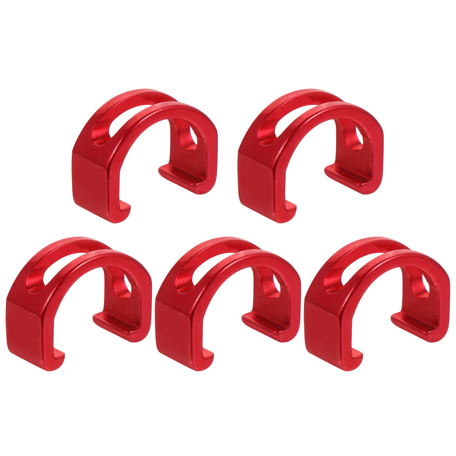 

5pcs Bicycle Wire Buckle Cable Clips Frame Brake Aluminum Alloy Tube Strong Reliable C Style Design Road Bike