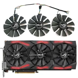 NEW 87MM 6PIN RX VEGA64 VEGA56 GPU Fan,For ASUS ROG-STRIX-RX 590 580 570 480、GTX 1080 1070 1060、R9 390 Video card cooling fan
