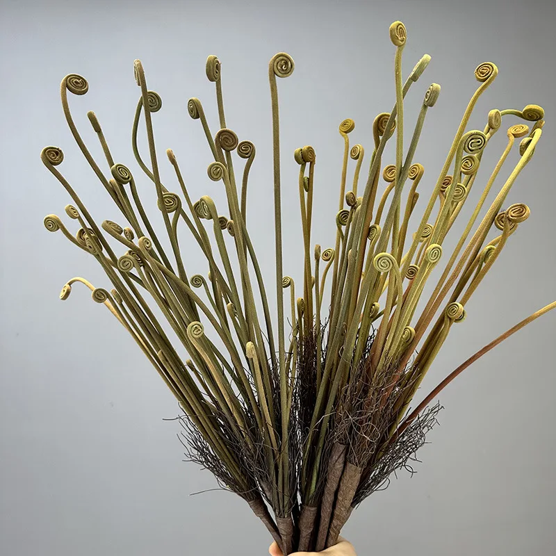 Nuevos brotes de helecho flocados, plantas artificiales para el hogar, decoración de mesa de boda, flores artificiales, decoraciones de plantas de suelo de imitación para exteriores
