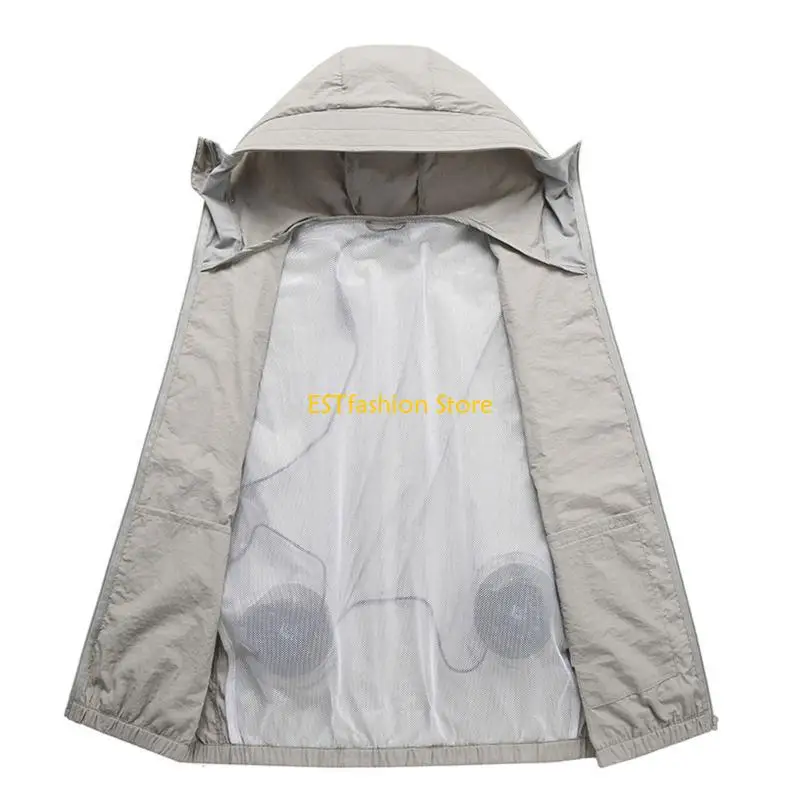 Y5GC Cooling for Men and Women Air Conditioning Heat Reducing Clothing,Sun Hoodie Jackets Gifts view 4