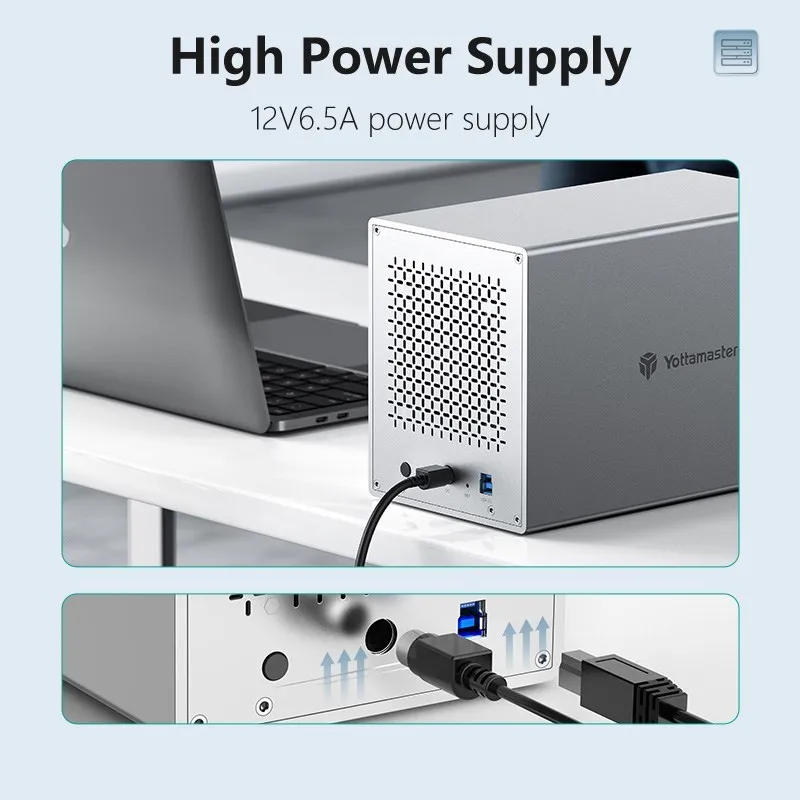 【Gudang Lokal!】Yottamaster Aluminium PS500C3 USB3.1 Tipe C Penutup Hard Drive Eksternal untuk Penyimpanan SATA HDD SSD 2,5" 3,5"