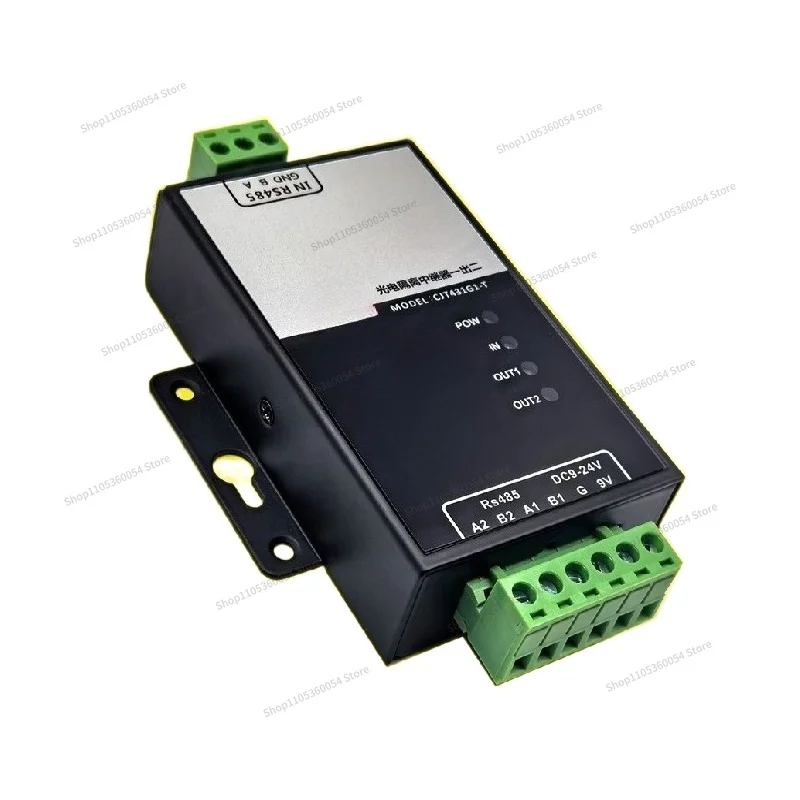 For RS485 Hub 2 Channels RS485 Hub Splitter 485 Splitter 485 Splitter 1 in 2 Out, Industrial Grade Photoelectric Isolation