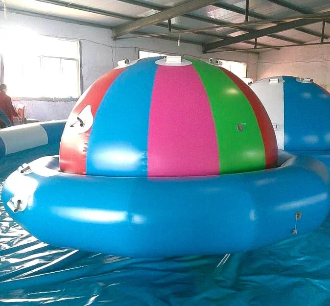 Summer Inflatable Water Spinner Floating Rocking Saturn 5-8 Person Fun Games Disco Boat