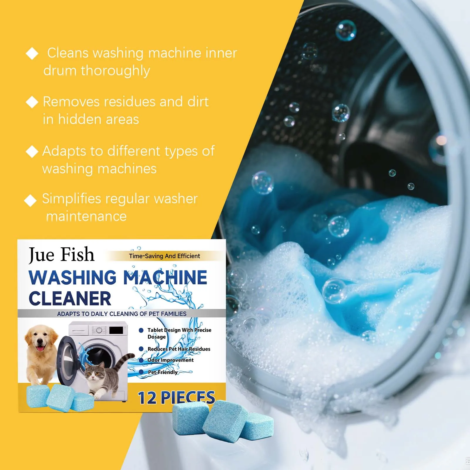 Washing Machine Cleaner Independent Sachet Barrel Clean Remove Sludge Limescale Rubber Ring Care Washing Machine Cleaning Powder