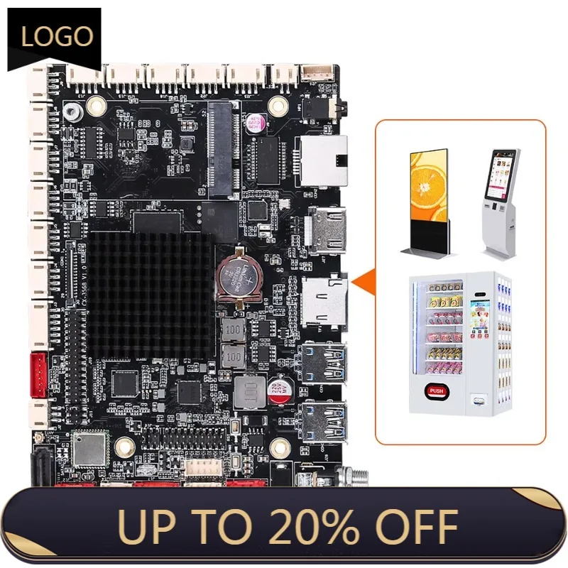Rockchip RK3568 Board 4G WIFI LVDS 4K Linux Industrial Control Board/Vending Display/Media Player Embedded RK3568 Motherboard