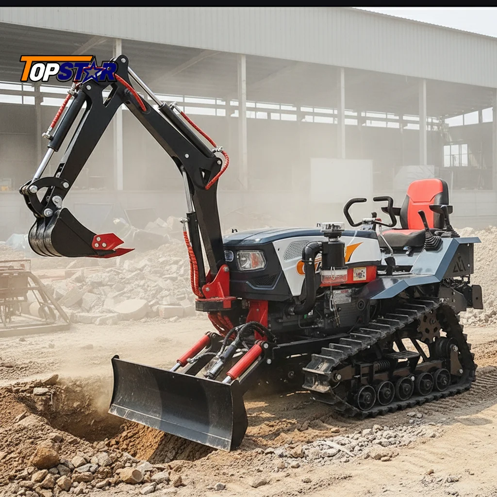 

Farm 35HP Mini Crawler Tractor Front Loader Material Handling EPA Approved Fast Ship