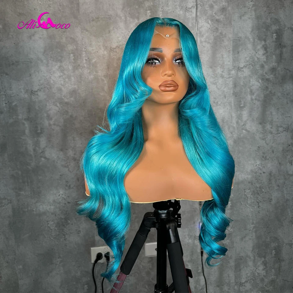 

13x4 Blue Body Wave 200 Density Lace Front Wigs 13x6 Lace Frontal Wigs For Women Brazilian Remy Hair Pre Plucked Lace Wig