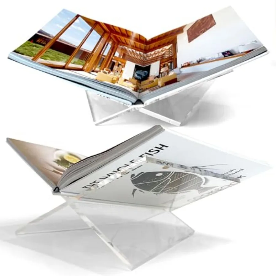 

Акриловая подставка для книг 12,5 x 9,5 x 5,5 дюймов, держатель для книг, открытая подставка для демонстрации и чтения кулинарных книг, книг по искусству, Библий и т.д.