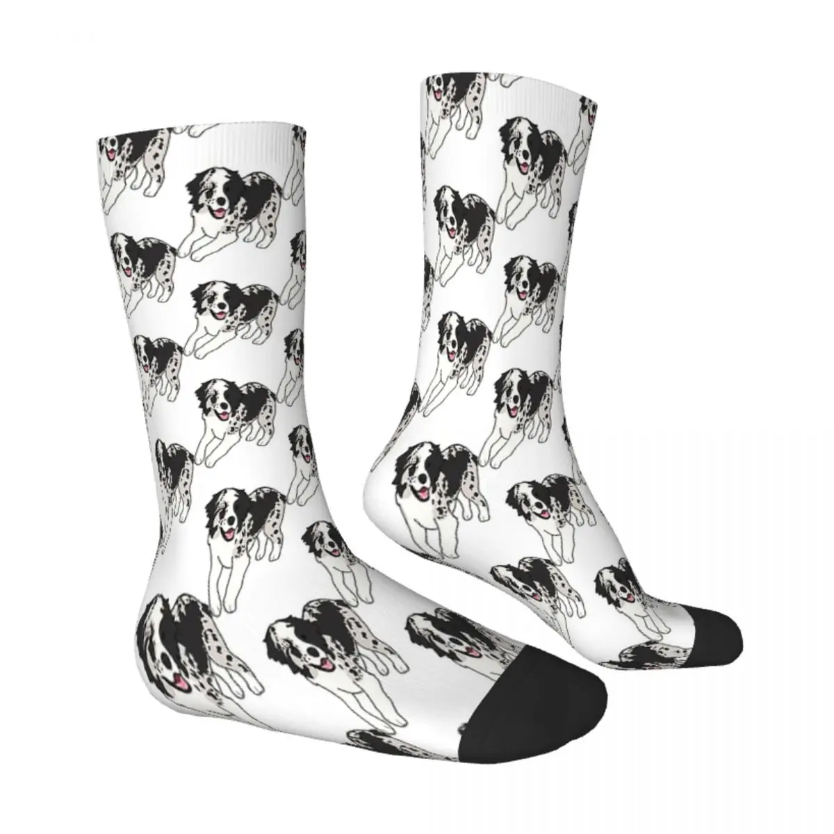 Wiggle Butt Blue Merle Aussie Blue Merle Australian Shepherd Meme Dog Doge Socks Male Mens Women Autumn Stockings Hip Hop