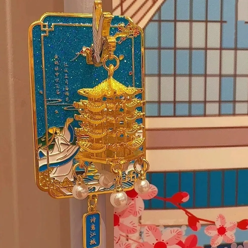 

Exquisite Luminous Refrigerator Sticker Decorative Metallic Finish Magnetic Sticker Alloy Personality Refrigerator Magnets Door