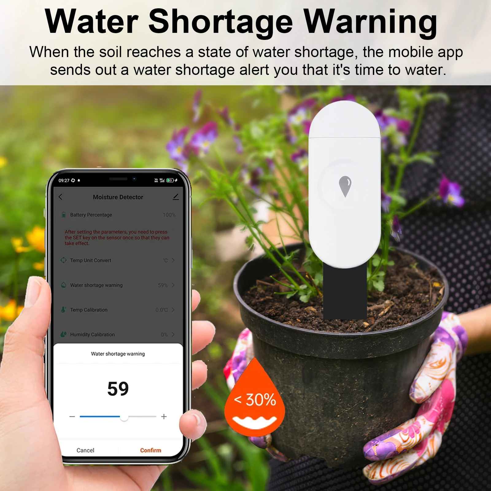 Smart Garden Sensors - Tuya Temperature Humidity Moisture Detector Smart