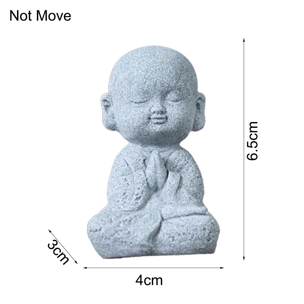 Baby Buddha Statue Chinese Style Sculpture Easy To Care Exquisite Little Monk Shape Impeccable Craftsmanship Living Room