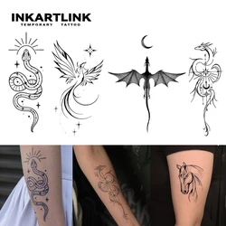 Simple - drawing Animal Patterns Temporary Tattoo,Lasts To 15 Days New Technology Magic Waterproof Semi Permanent Sticker.