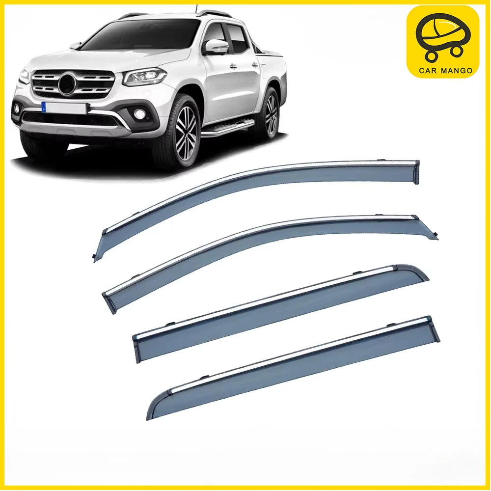 

Хромированные полоски, защита от дождя для MERCEDES-BENZ X-CLASS W470 2017-2021, оконный козырек, ветровые дефлекторы, дверной козырек, вентиляционные шторы, вентиляционный козырек