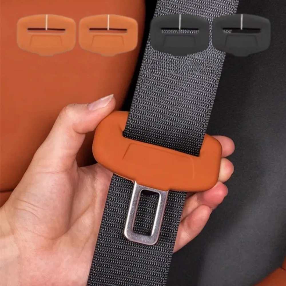 2/4pcs Seat Belt Silicone Buckle Cover Anti-Scratch Car Seat Buckle Full-Wrapped For Protection Cover Universal Auto Accessories