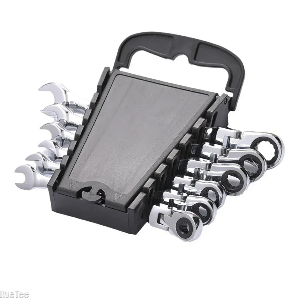 12pcs/6pcs Dual-use Ratchet Head Quick Wrench Set Hardware Tools 72 Teeth Wholesale 180 Degree Rotation