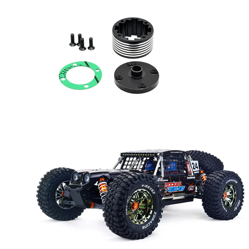 Frente de metal e Traseiro RC Car Diferencial Caso, Peças de Atualização, Acessórios, 8655, Fit for ZD Racing, DBX-07, DBX07, 1/7