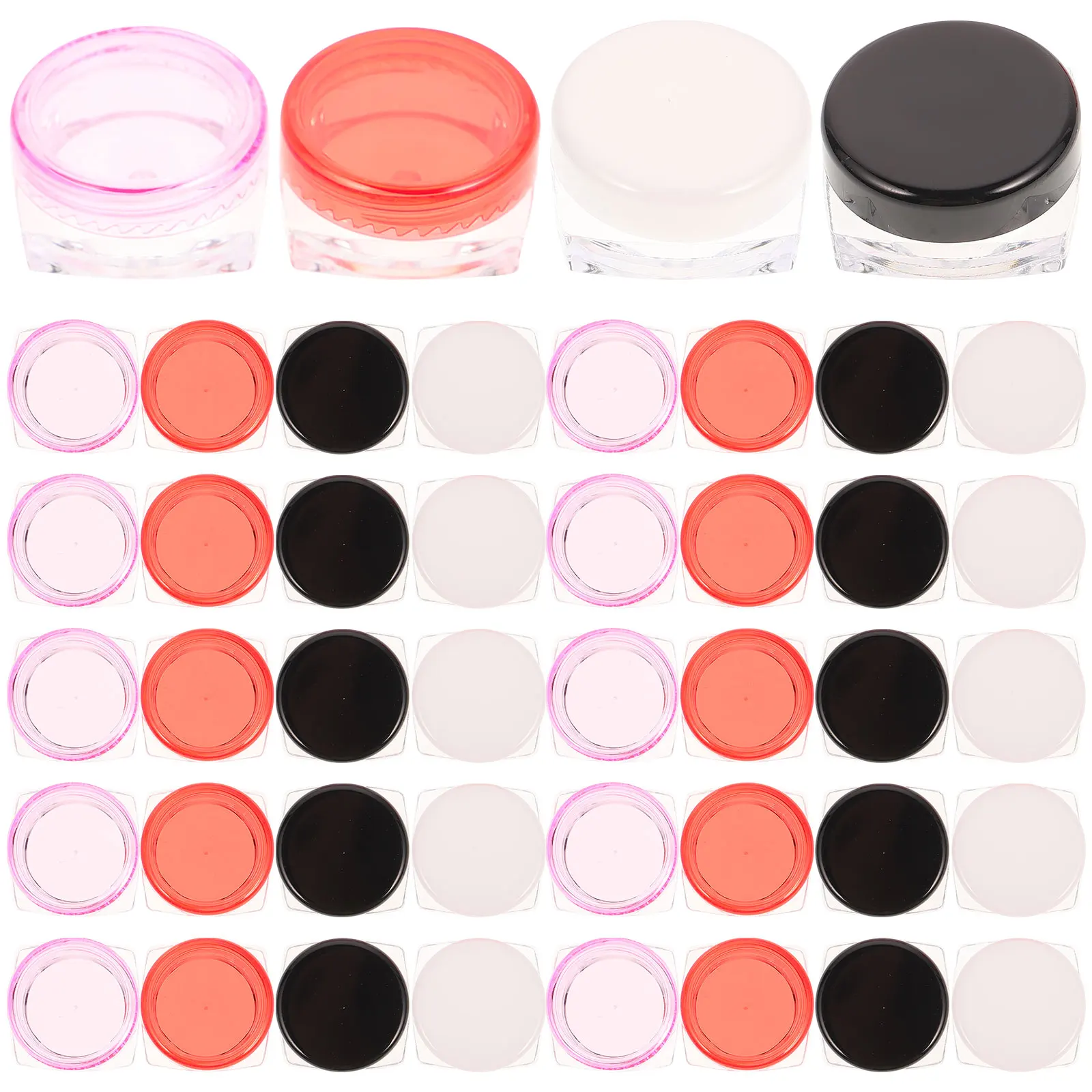 

50Pcs Portable Mini Makeup Containers Lightweight Cosmetic Cream Case For Travel Storage