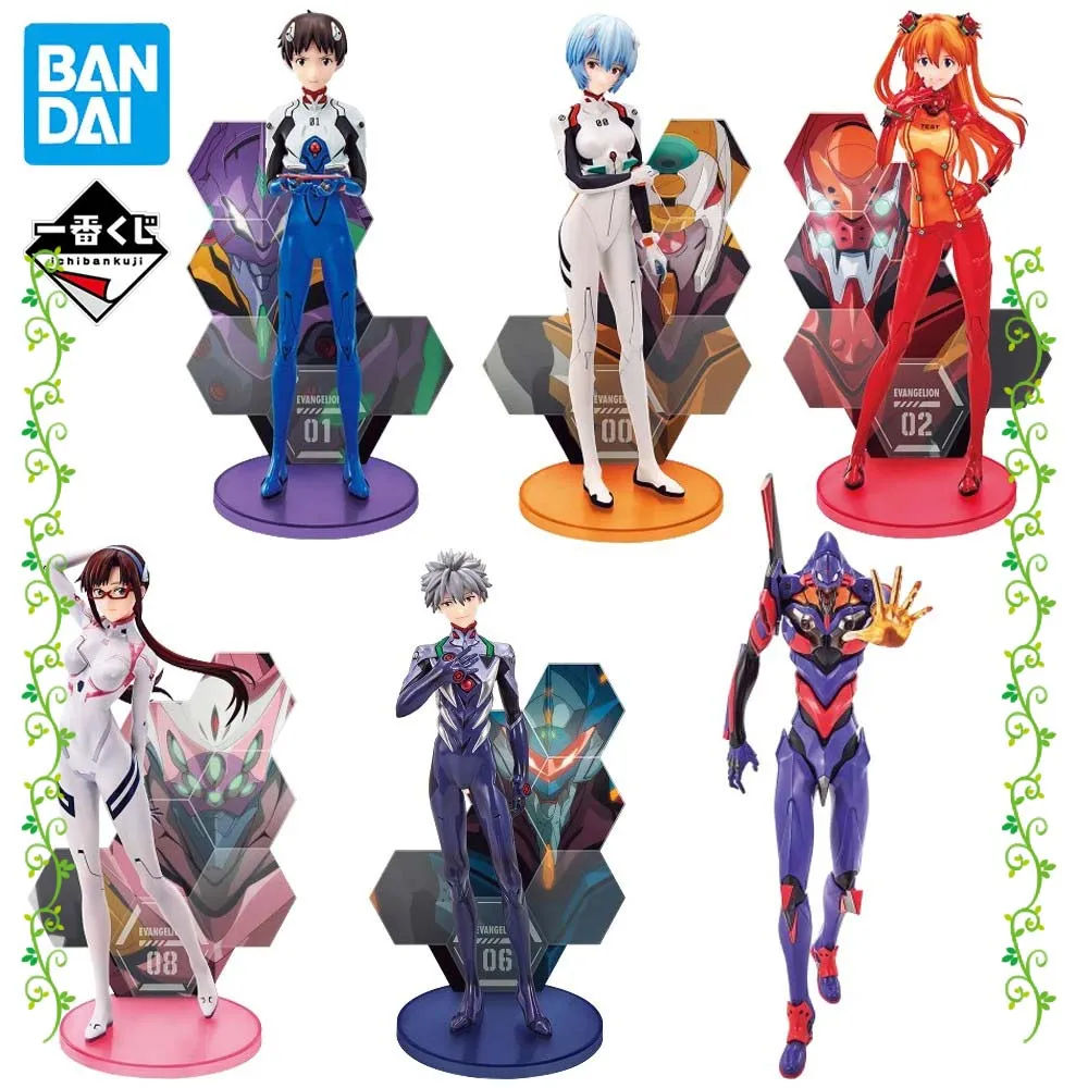 

In Stock Original BANDAI Ichiban Kuji Evangelion Makinami Ikari Shinji Nagisa Kaworu Asuka Rei Ayanami Figure Anime Model Toy