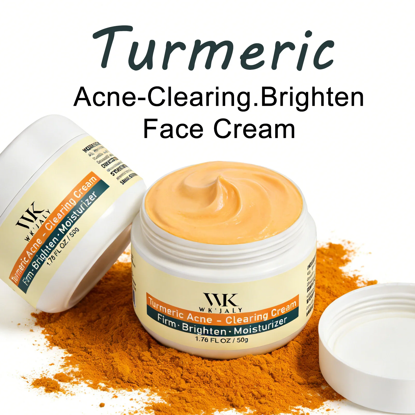 

Крем для лица WK JALY Acne Clearing Brighten с куркумой, удаляет пятна, пигментацию, улучшает состояние тусклой кожи, с ниацинамидом и алоэ вера.