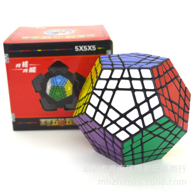 

SengSo 5x5 Megaminx Cube Silky Smooth Black Body White Body Megaminx Cube High-difficulty Puzzle Toy Fidget Toy