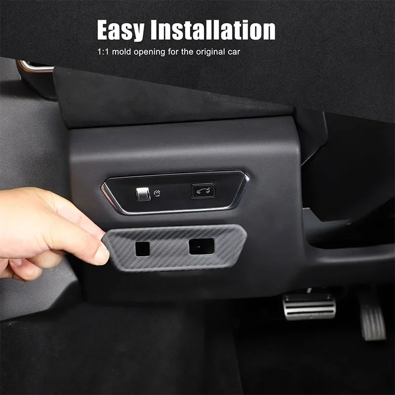1Pcs Real carbon fiber For Lotus EMIRA 2021-2023 car interior trunk switch frame decorative sticker Car protection accessories
