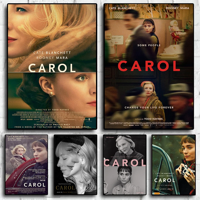 Classic European And American Romance Movie Carol Print Art Canvas Poster For Living Room Decoration Home Wall Picture